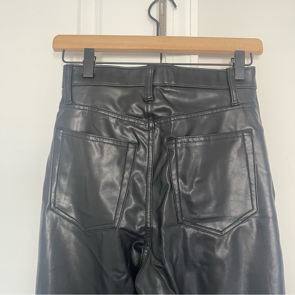 A&F Curve Love 90s Straight Faux Leather Pants Black Size 26 - Picture 8 of 8